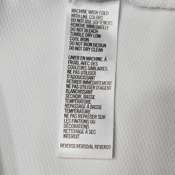 Izod Performance Golf Shirt Womens Medium White Short Sleeve Athletic Stretch - Picture 12 of 12